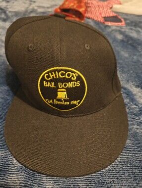 Chico’s Bail Bonds Snapback Hat – Black Embroidered Cap